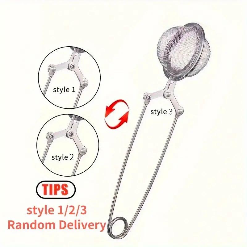 1 STÜCK Edelstahl Mehlsieb Teekugel Pulverfilter Artefakt Haushalt Griff Tee Runder Filter Tee Gewürz