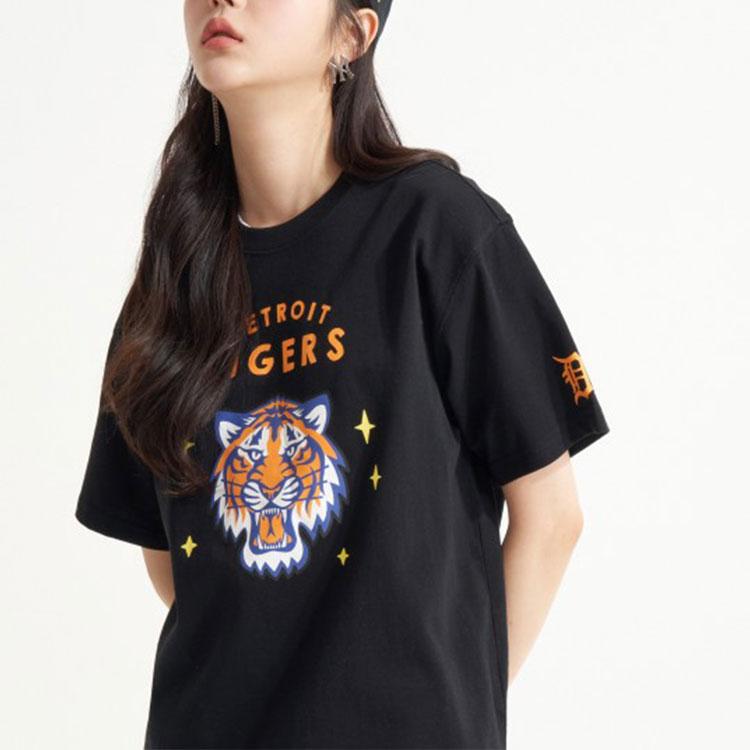 New MLB Drop Shoulder Sleeve T Shirt Unisex Black 3ATSC2021-46BKS