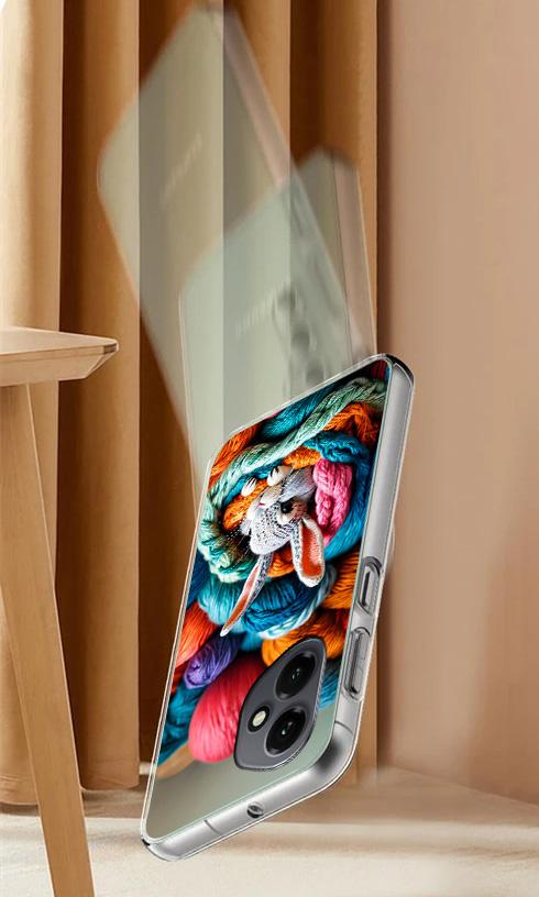 Etui Do Honor X7D / 400 Smart Obudowa Foto Case Plecki Królik + Szkło 9H