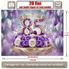 2D Glitzer Lila 85. Geburtstag Hintergrund Blumige Ballons Fotokabine Banner