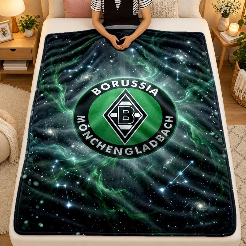 Flannel BlanketBorussia Mönchengladbach Warm Soft Throw Blanket for Indoor Sofa Bed Living Room Use
