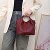 Cowhide Square Bag Crossbody Horizontal Shell Bag Popular Fashion Niche Women Single Shoulder Practical Soft Hand