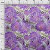 oneOone Cotton Flex Medium Purple Fabric Leaves & Lotus Floral Sewing Fabric By The Yard Printed Diy Clothing Sewing Supplies 40 Inch