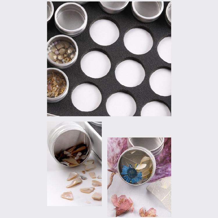 Nail Art Container 35 Detachable Aluminum Trays Hardened Foam Base For Decoration Storage Box Lightweighted