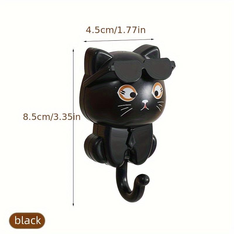 

1pc Dog Leash Hanger Puppy Gift Dog Wall Hook Creative Cartoon Cat Key Hook, with Gravity-Induced Glasses Feature чёрный