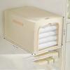 35L Clear Window Storage Box Oxford Cloth Steel Frame Foldable Closet Organizer