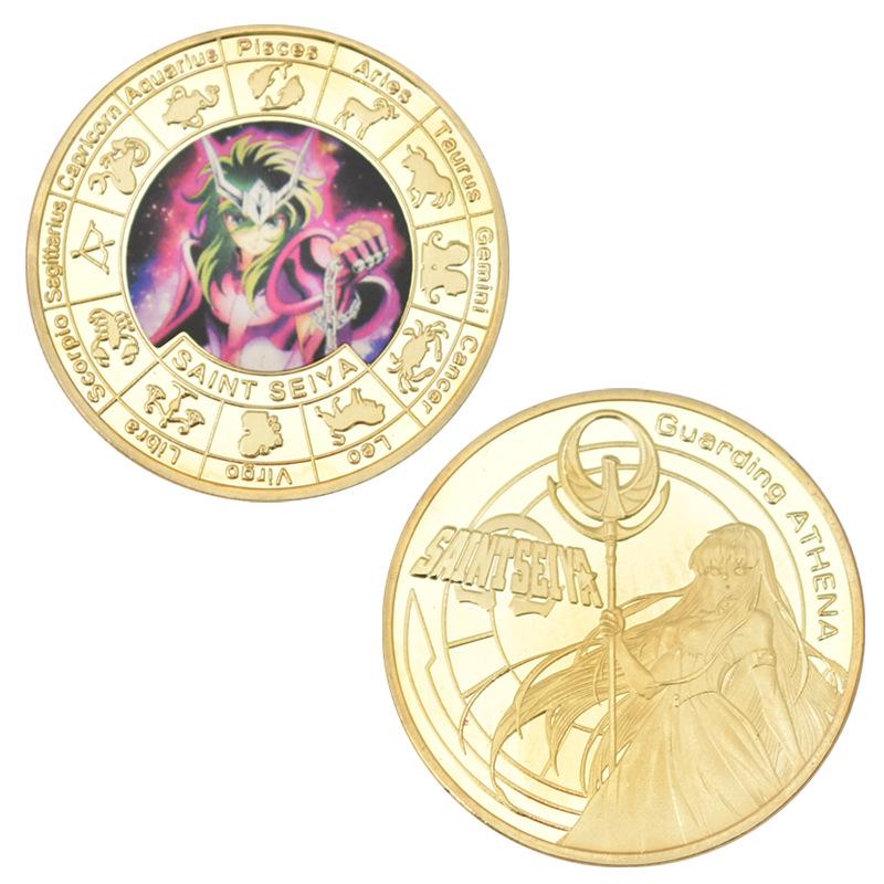 Saint Seiya Die-cast Metal Commemorative Coin Badge Gift