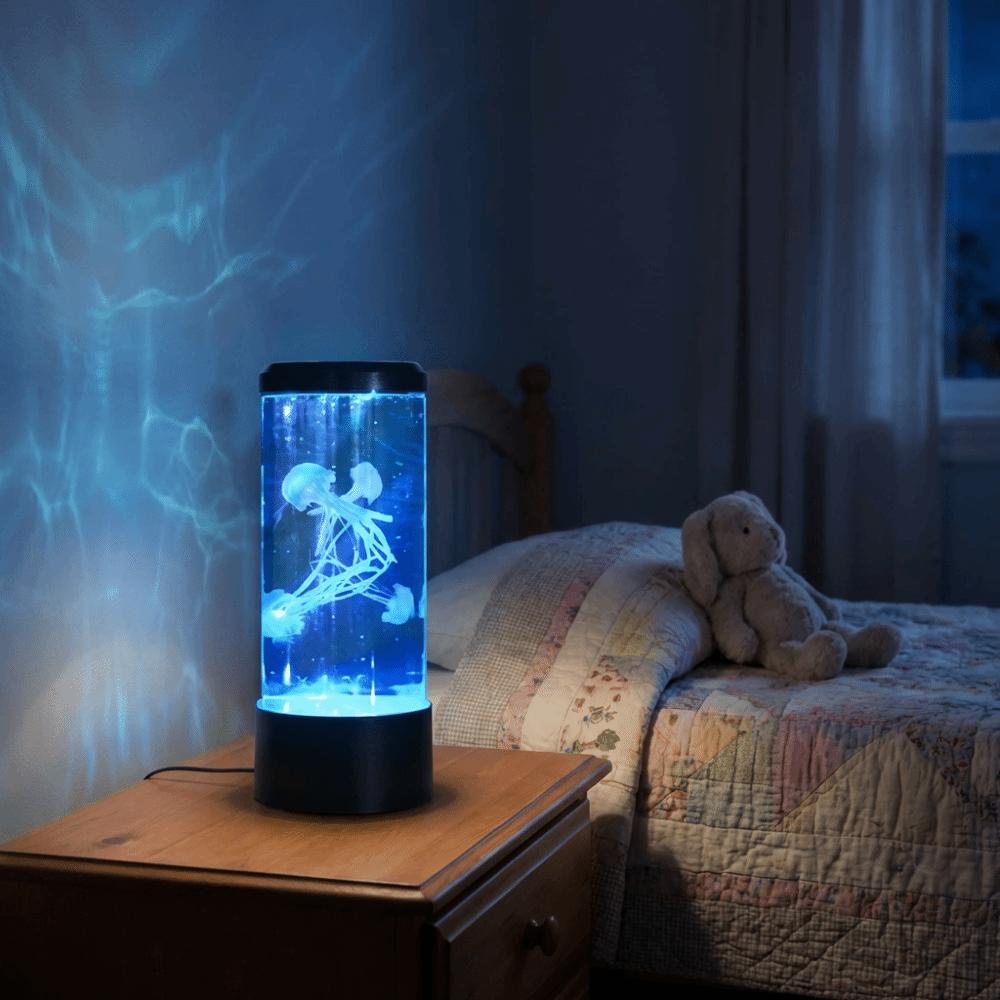 USB LED Jellyfish Night Light 7-Color Changing Jellyfish Lava Lamp Kids Gifts