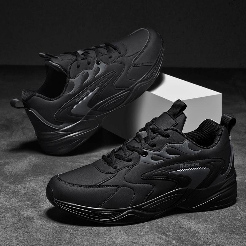 Übergröße Herren Herbst und Winter neue Leder Freizeitschuhe Mesh Laufschuhe Herren Samt verdickte Sportschuhe