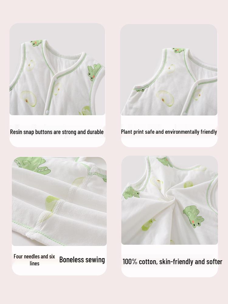 Newborn Quilted Vest - 40g Pure Cotton Sleeveless Top for Autumn/Winter, Unisex