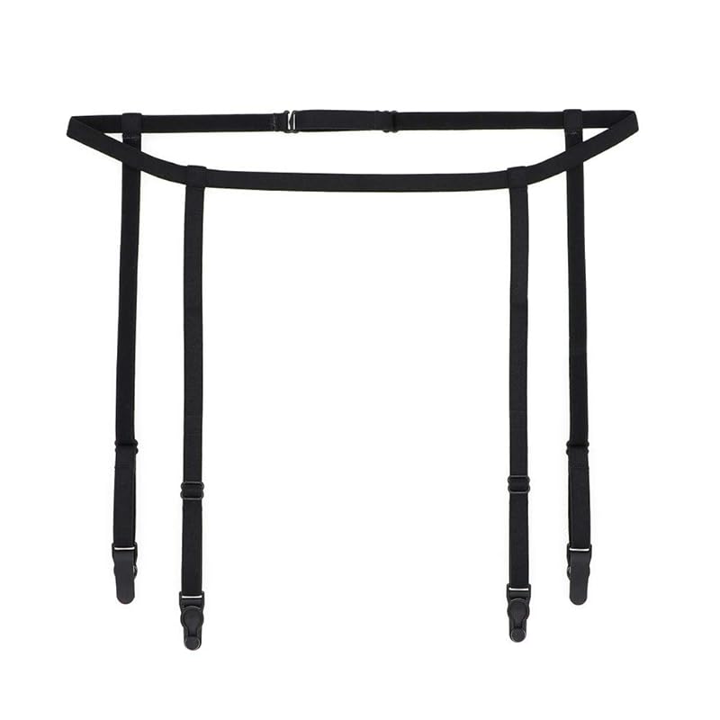 

[Sexy code 1701] simple garter belt ladies costume accessories harness belt 4 straps can be adjusted (SN085-Black)