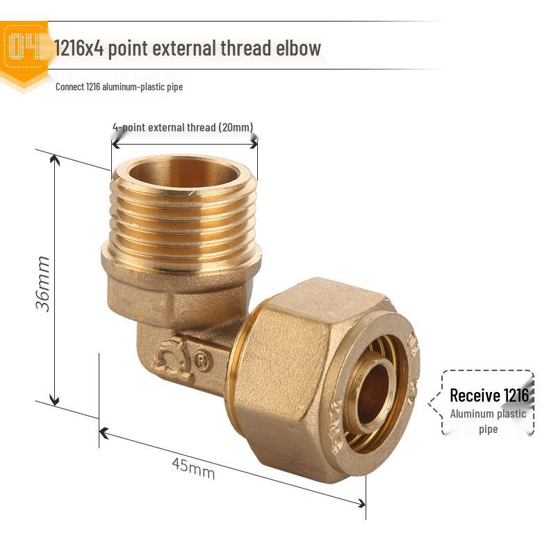 Solar-Warmwasserbereiter Aluminium-Kunststoff-Rohrverschraubungen mit Kupferverbindungen und Gewinde-Winkel-, T-Stück- und Geradverbindern