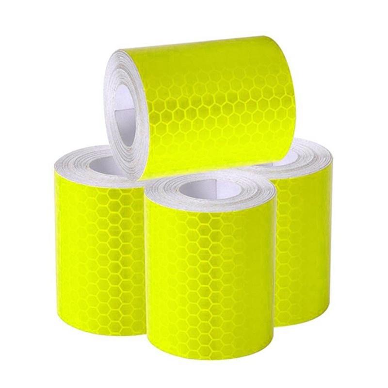 Lot De 2 Rubans Adhésifs Réfléchissants Jaunes – Sécurité Et Visibilité