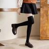 Einfarbige Wintersocken aus verdicktem Samt, warm, lang, kniehoch, JK-Socken für Damen