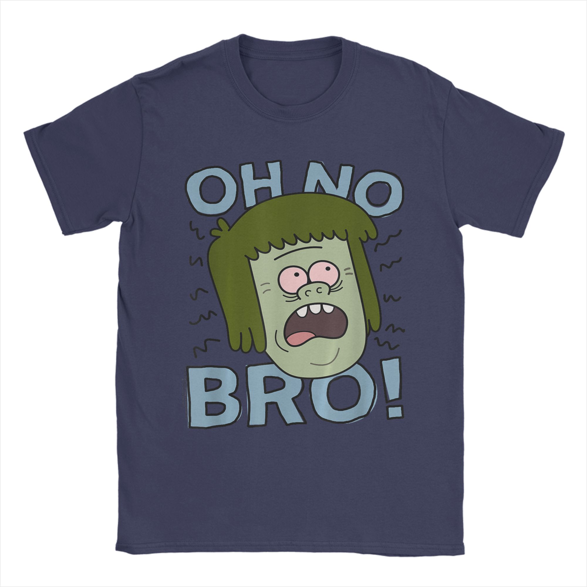 

Regular Show Muscle Man Oh No Bro Funny Cartoon T Shirt Men 100 Cotton Unique TShirt Crewneck Tee Shirt Short Sleeve Tops 4XL