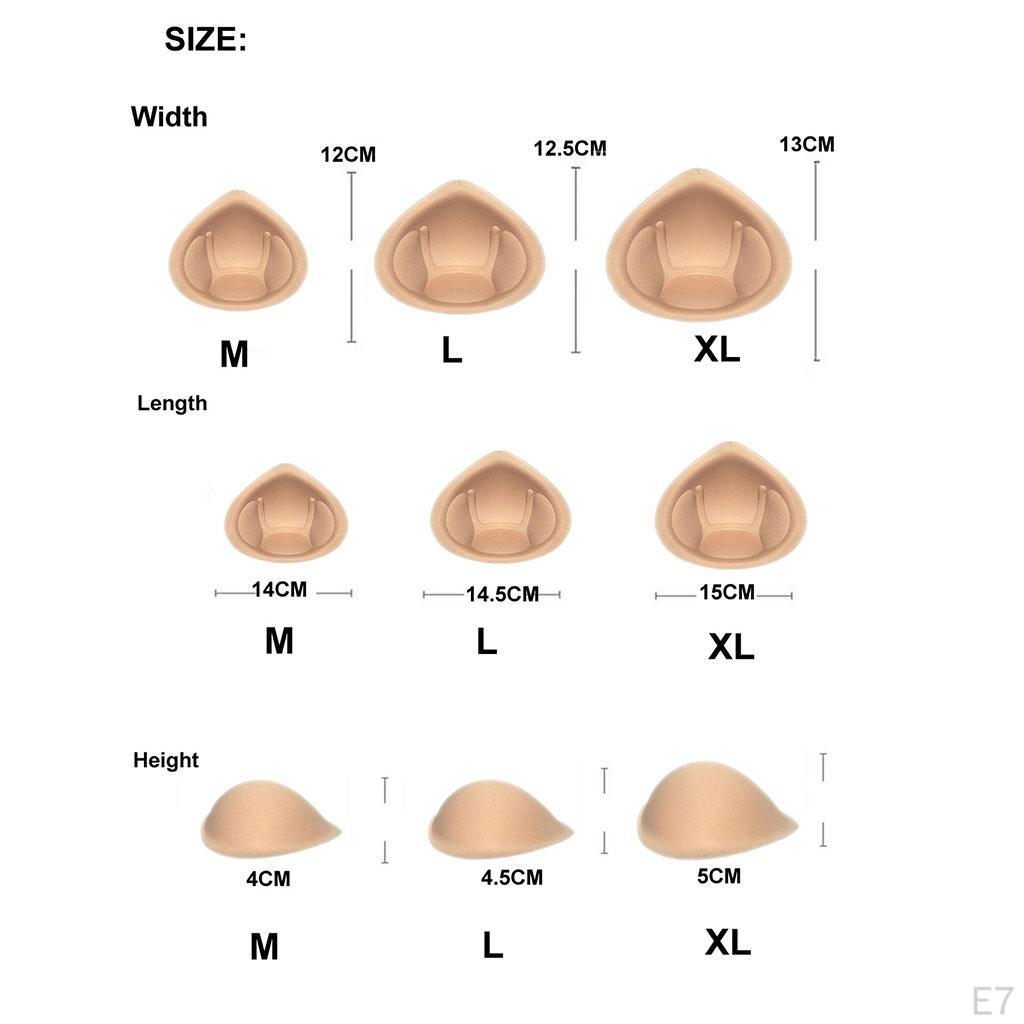 1 пара бежевых многоразовых дышащих губок для увеличения груди в бикини с утолщенной — фото 7
