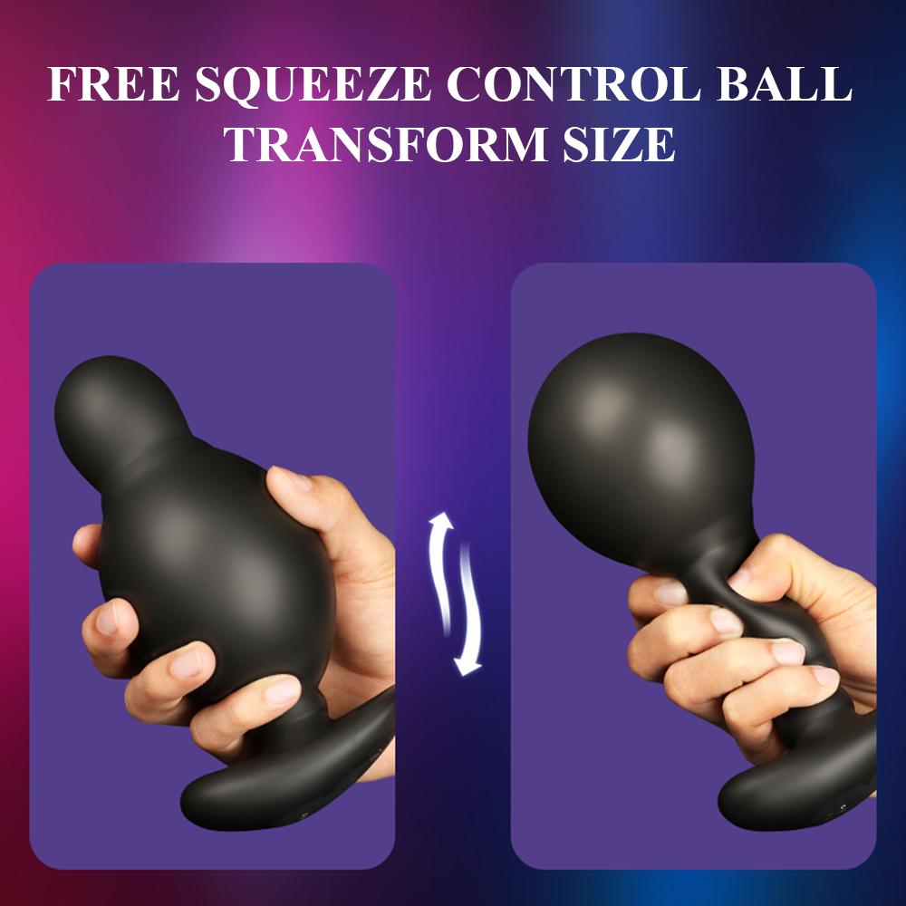 Wireless Remote Control Male Prostate Massager Inflatable Anal Plug Vibrating Butt Plug Anal Expansion Vibrator Sex Toy for Men