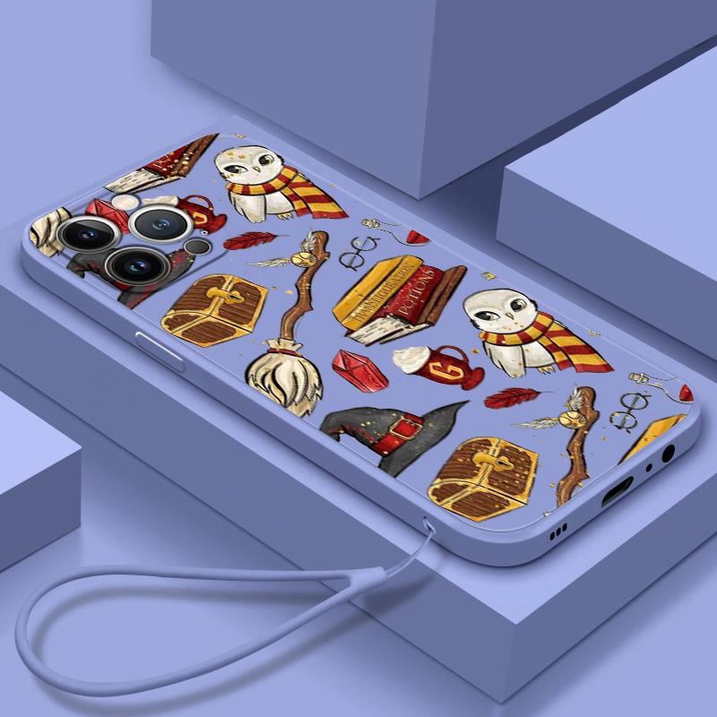 Cartoon P-Potter Love Phone Case For Samsung Galaxy A73 A53 A33 A52 A32 A22 A71 A51 A21S A03S 4G 5G Liquid Rope Cover Coque Capa