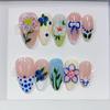 Handmade 3D French Style Multi-color Wearable Nail Tips