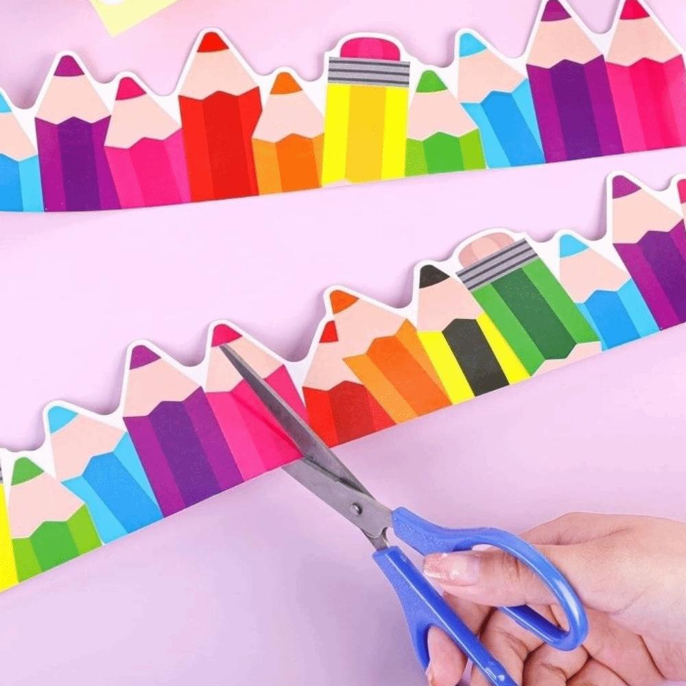 Colorful Border Sticker Roll Copperplate Paper Classroom Decorations  Classroom