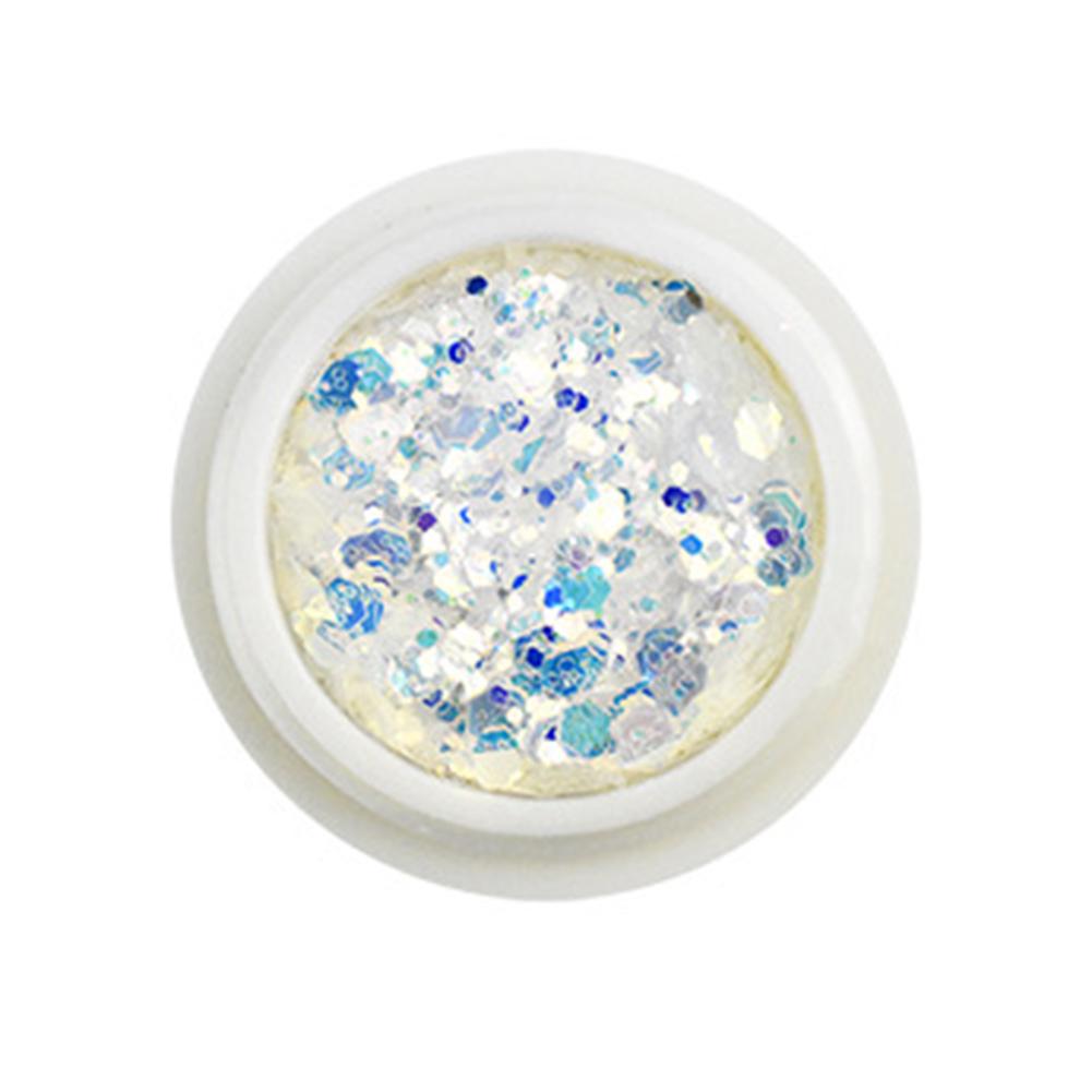 

Красота жизни пятиконечная звезда сердце блестки луна маникюр смешанный блеск DIY синий