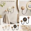Double Ball Suction Hook No Drilling Required Wall Mounted Hook for Bathroom Kitchen Storage Space Saving Durable Material