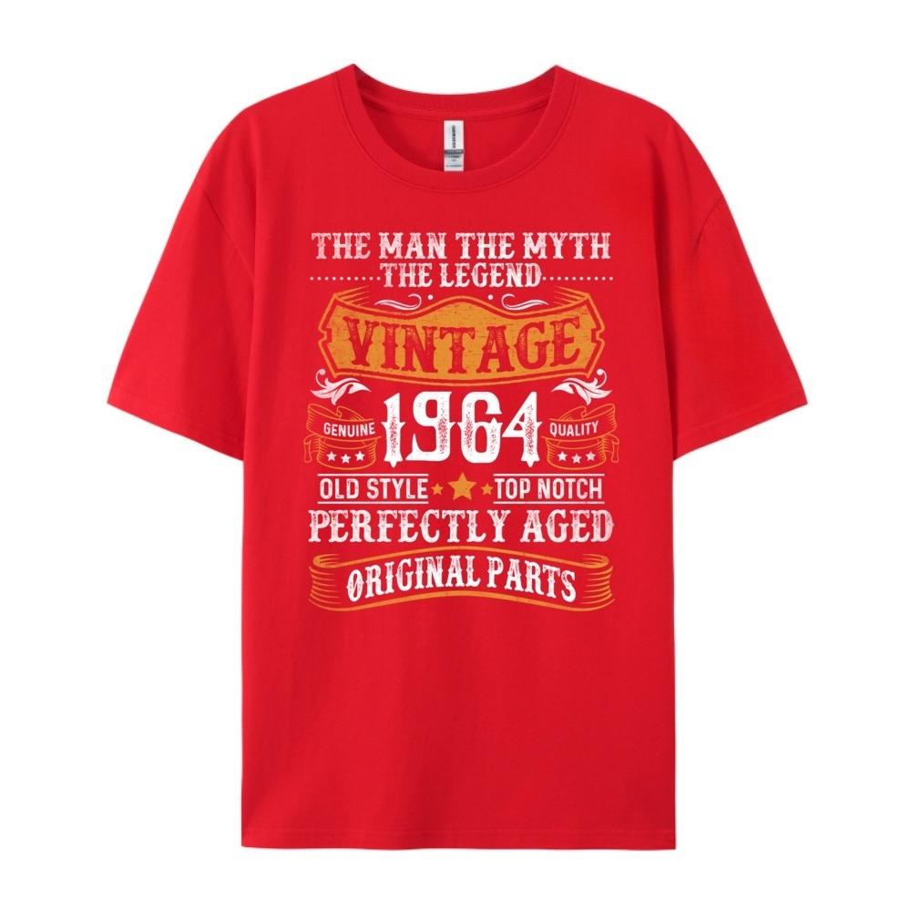 60 Years Old 1964 Man Myth Legend 60th Birthday Funny T Shirts Men Long Sleeve TShirt Aesthetic Clothes