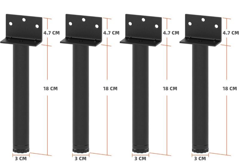 4pcs Multifunctional Adjustable Furniture Legs with Installation Tools and Screws Support Rod Home Column Bracket Furniture Legs