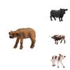 Kid's Gift Animal Model Simulation Farm Animal Figures Educational Toy Plastic Material Cow Category 14x8cm Size