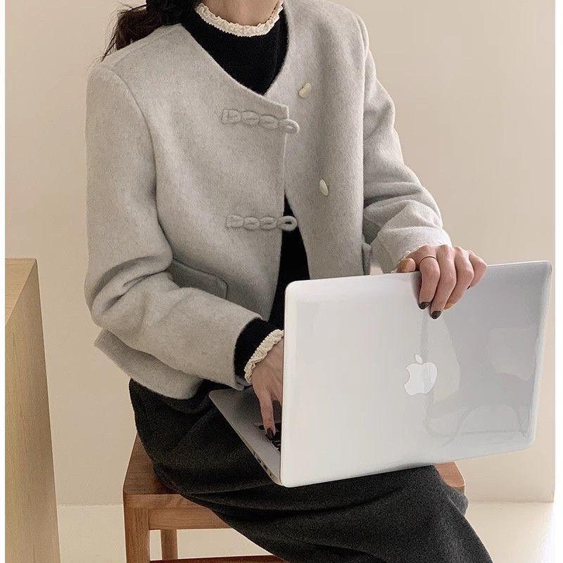 Dámské nové prošívané bundy s kulatým výstřihem, knoflíkovou kapsou, nový westernový styl, jednobarevné, všestranné, ležérní, s dlouhým rukávem