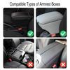 PU Leather Car Armrest Mat Center Console Arm Rest Protection Cushion With Storage Pockets Armrests Car Interior Accessories
