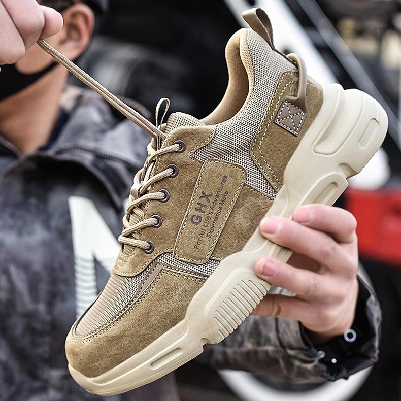 Work Safety Shoes Men Steel Toe Anti -Puncture Indestructible Lightweight Breathable Safety Boots Kevlar Insole Work Sneakers