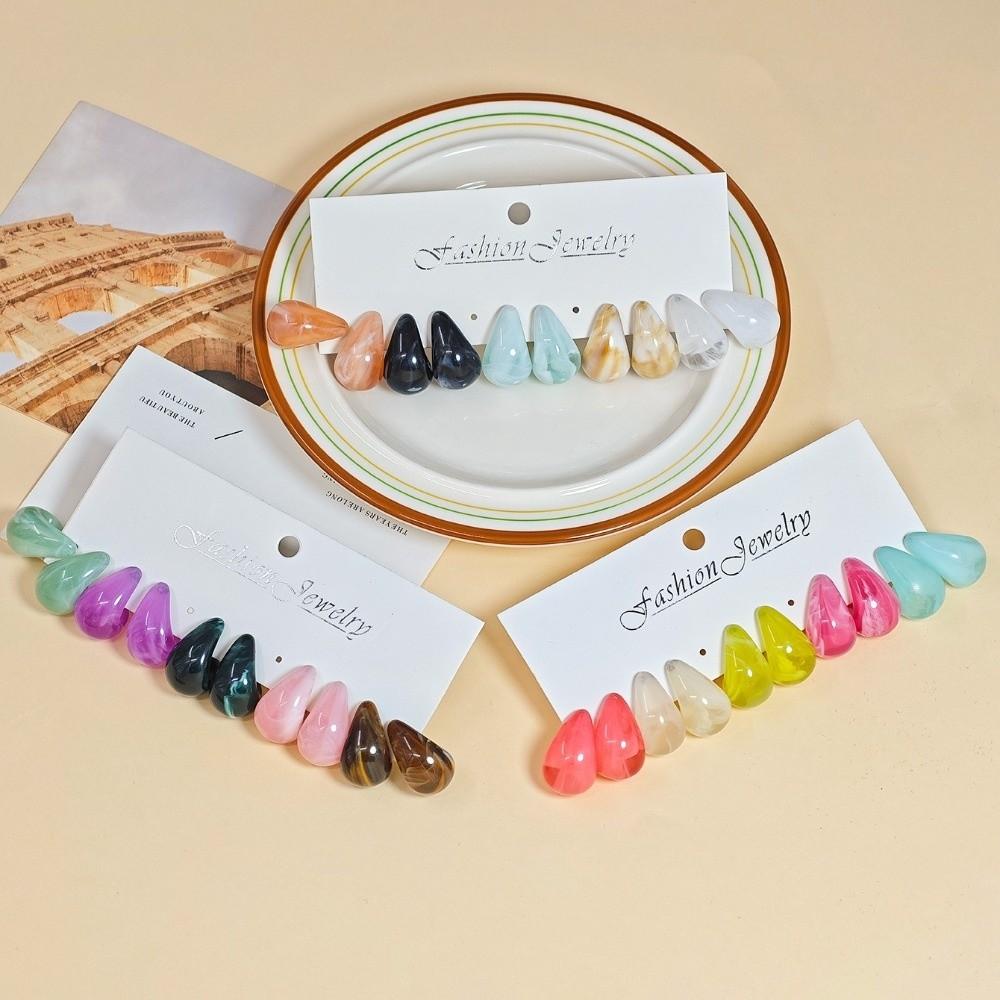 30pcs Imitation Gem Chunky Waterdrop Earring Matte Teardrop Stud Earrings  Wedding