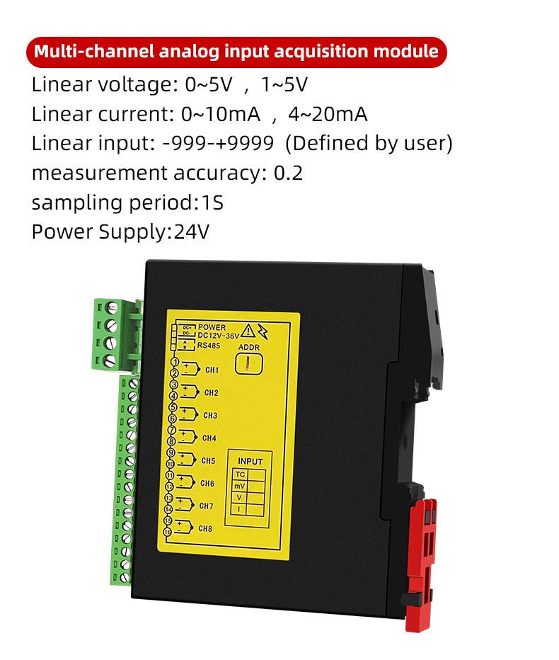 KEHAO 1 Channel Analog Signal Converter 0-10V 4-20mA Input Modbus RS485 Optical Isolated Data Acquisition Module