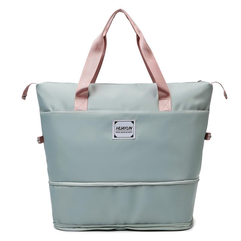 Large capacity portable sports fitness bag dry and wet separation yoga bag short business trip foldable travel bag luggage bag