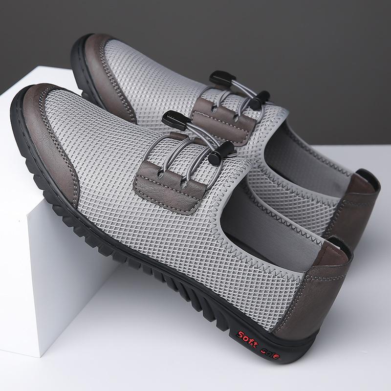 2025 new men's shoes summer casual shoes Baita soft-soled breathable mesh fly-woven board shoes men's running sports shoes