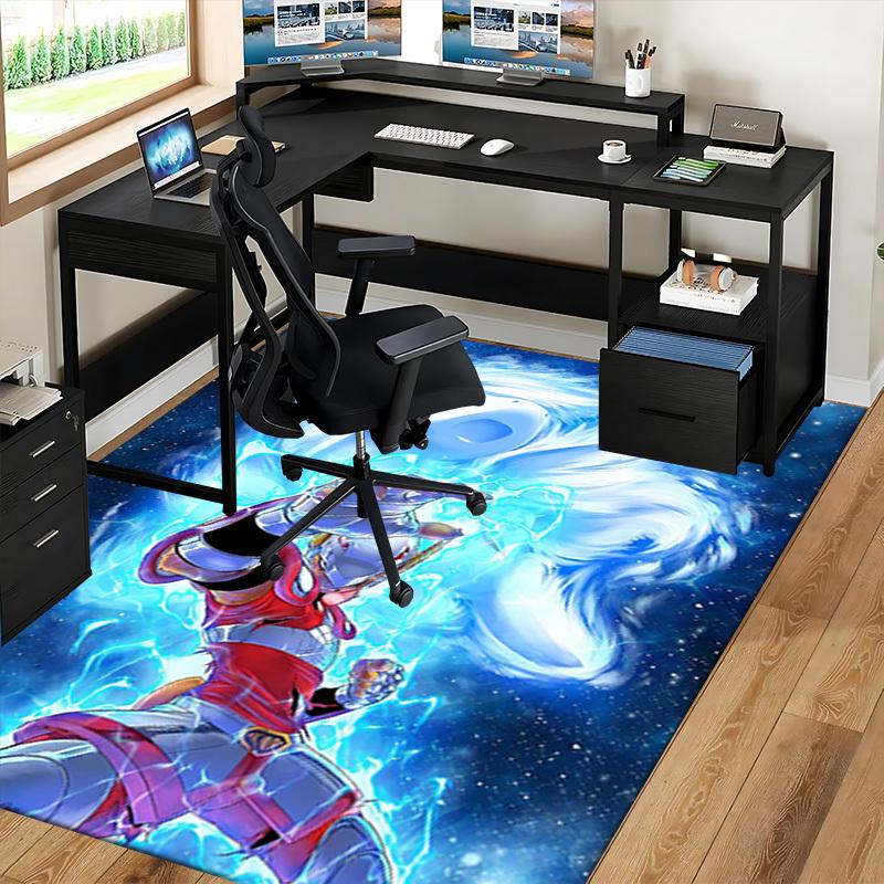 1pc Ultraman Ultra Galaxy Power Chair Mat - Anime Cartoon Design Office Desk Pad, Non-Slip Rug for Home Decor, Living Room, Bedroom, Game Room, Birthd