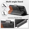SUTENI Q-06 For iPhone 16 Pro Case Color Splicing Magnetic Detachable Leather Phone Cover