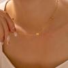 Personality Simple Stainless Steel Gold Color Five-petal Flowers Necklace for Women Trend Temperament Does Not Fade Jewelry Gift
