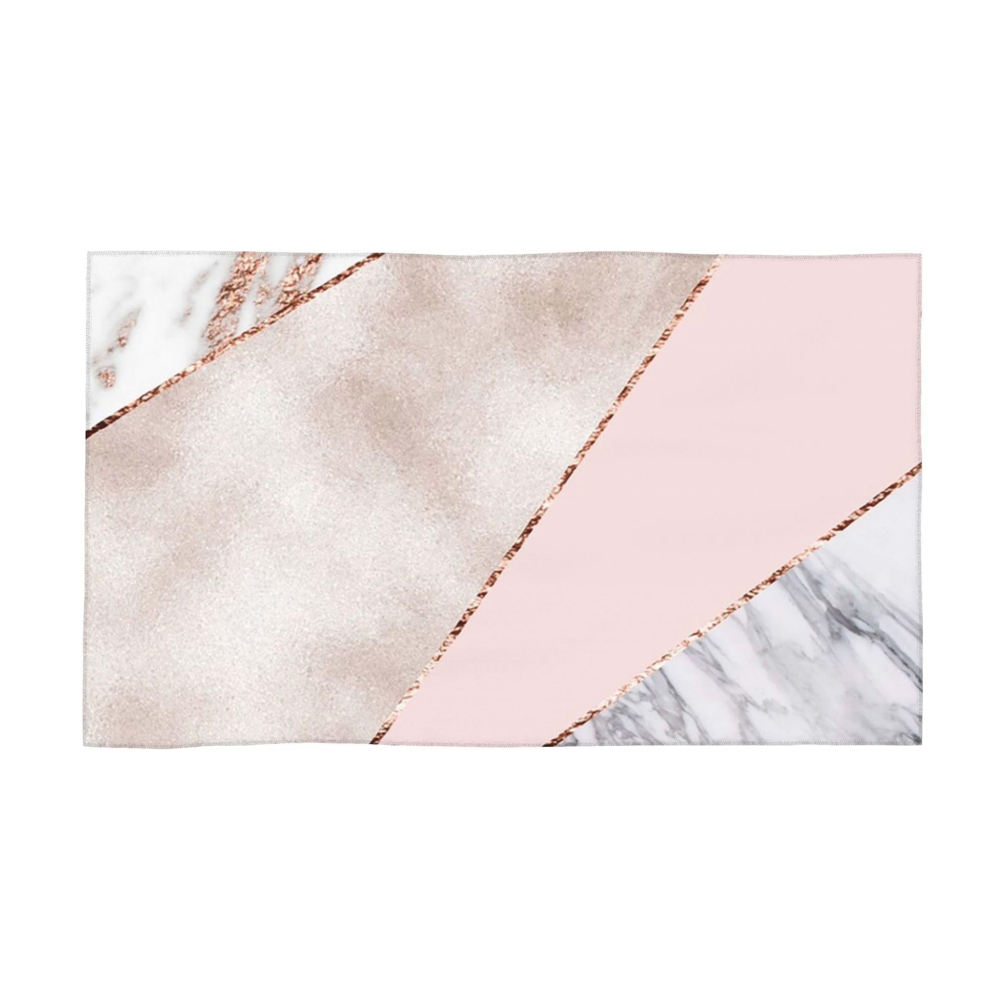 

Spliced mixed rose gold marbl Soft Face Towel Quick Dry Pool Bath Cotton Towels Absorbent W30*H60(CM)