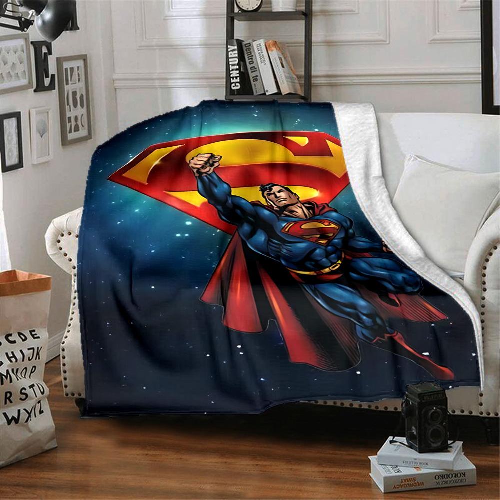 1pc Superman Flannel Throw Blanket Soft, Warm & Cozy for Couch, Bed, Office, and Travel Versatile All Season Gift, Christmas Present