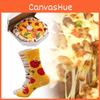 Caixa de Presente de Meias de Pizza Divertidas e Coloridas para Homens e Mulheres com Designs Criativos