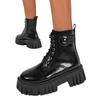 Fashion New Women Motorcycle Boots Casual Shoes Woman Leather Minimalist Classic Punk Female Goth Shoes Platform Boots Women Botas Mujer