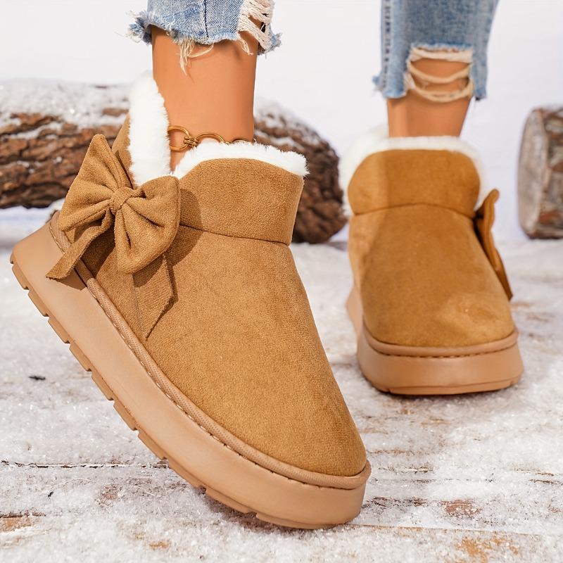 

Women S Winter Plush Fleece-Lined Slip-On Moccasin Slippers with Large Bow & Thick EVA Sole - Cozy Indoor House Shoes, Soft Fabric Upper & Cushioned 37-38 хакі