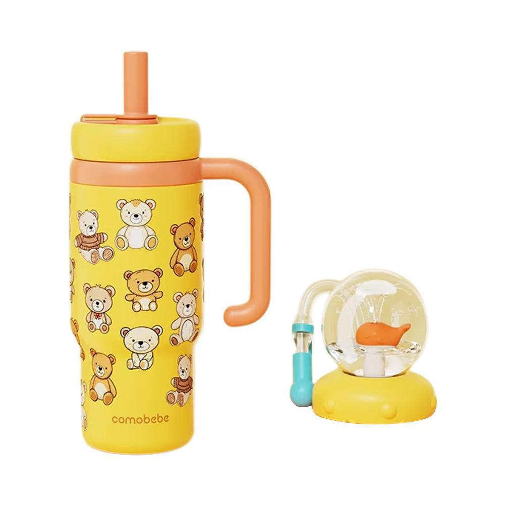 40oz Straw Double-Layer Insulated Cup Stainless Steel Portable Water Cup Vacuum Thermal Insulated Mug for Cold Hot Beverages