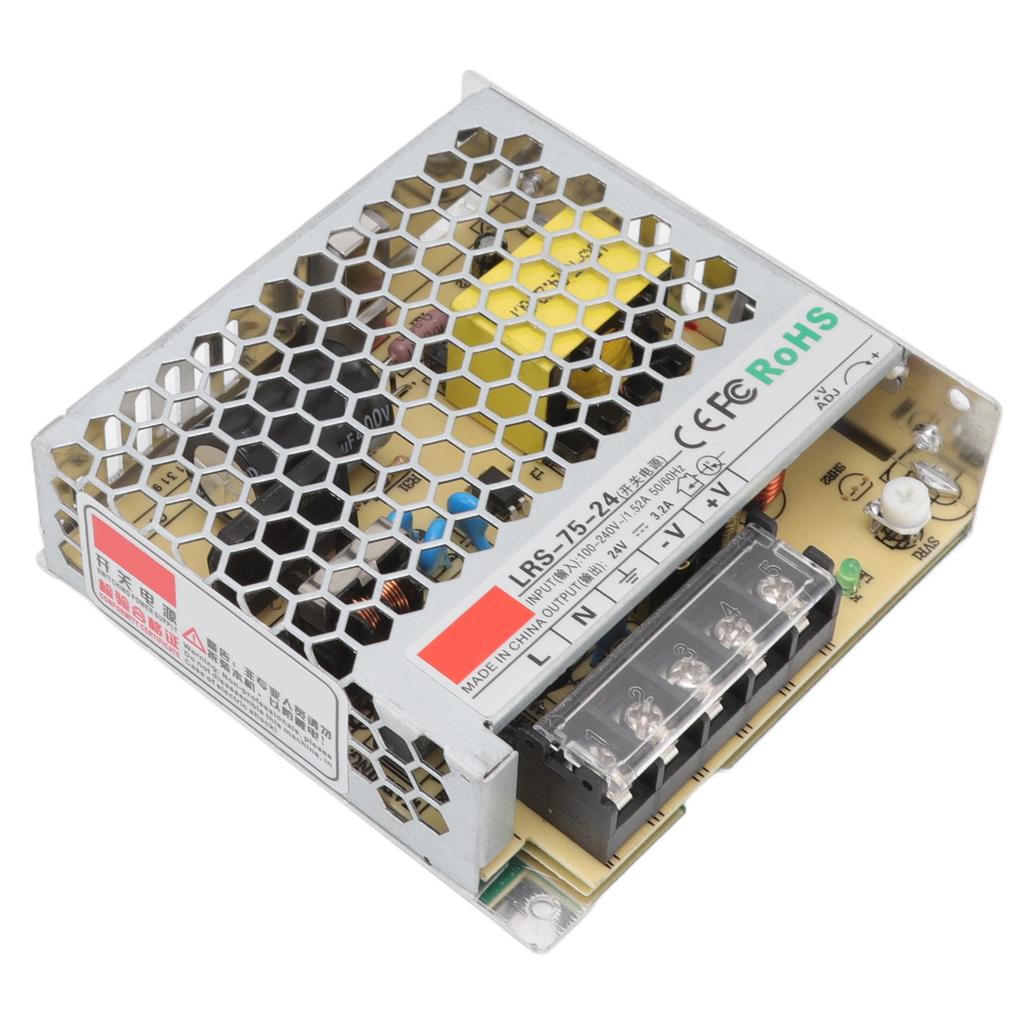 24V Schaltnetzteil 3,2A Reinkupfer Netzteil Transformator Adapter für Militärische Ausrüstung 100‑240V