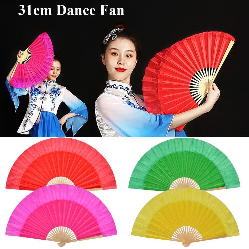 

31 см вееры из павлиньего шелка, длинные имитация длинных шелковых вееров, детские женские веера для танца живота, веер для выступлений