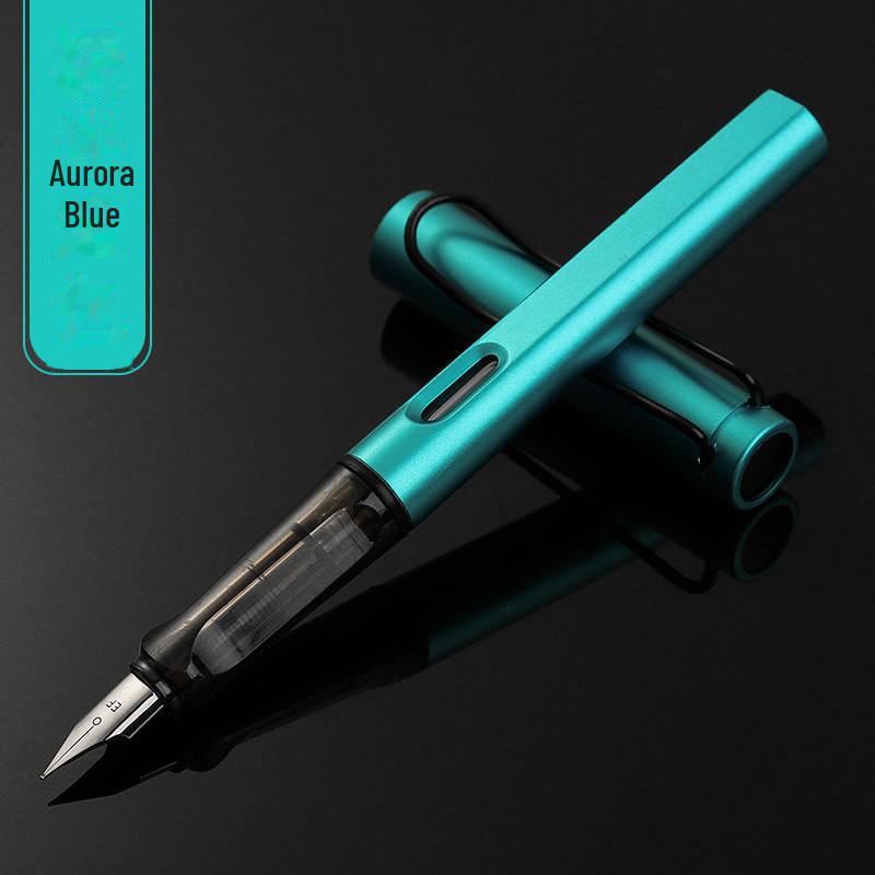 Zhengzi Student Fountain Pen - Iridium Gold 0.5mm Nib, 0.38mm Replaceable Ink Capsule, Steel Construction
