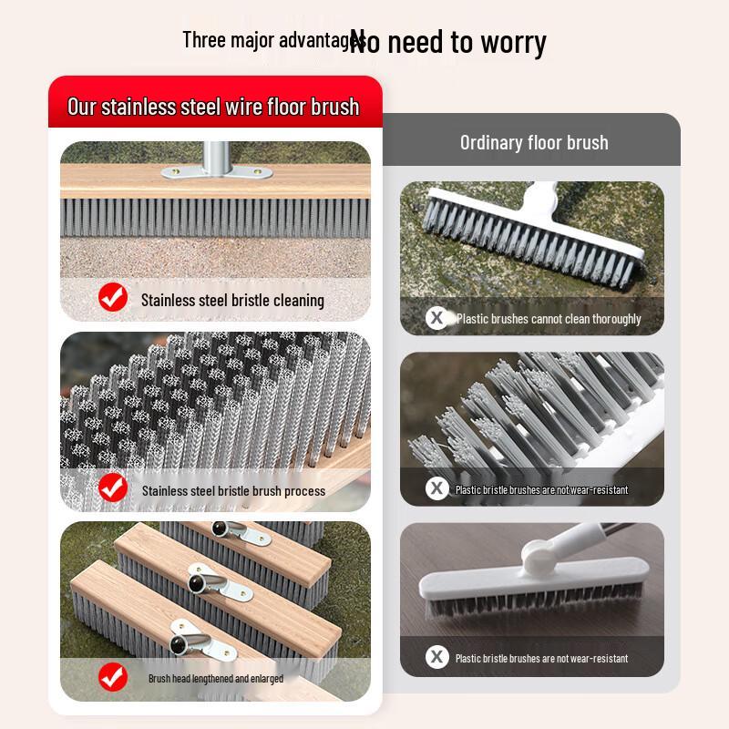 Qiansi Stainless Steel Floor Cleaning Brush