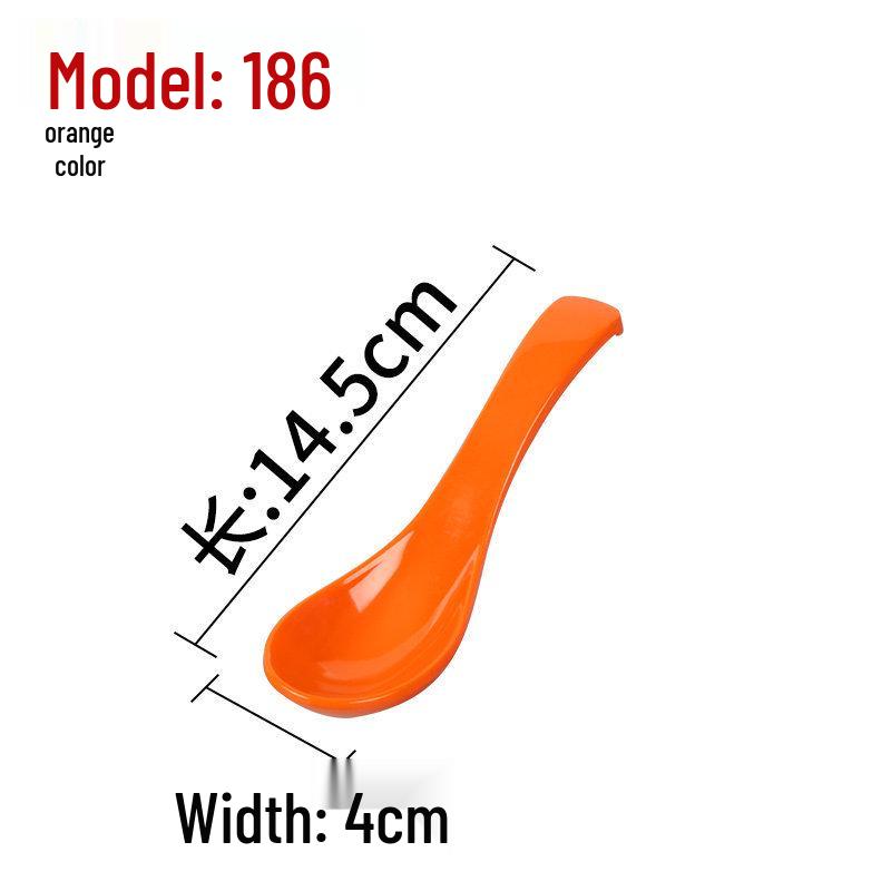 Xiangyuanmei Long Handle Colorful Melamine Soup Spoon - Imitation Porcelain for Hotel and Restaurant Use